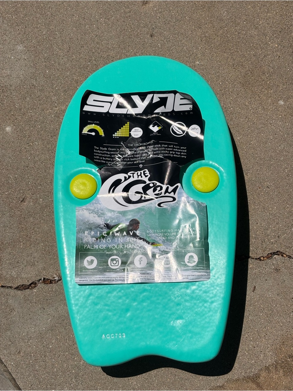 Slyde The Grom bodysurfing hardboard - New